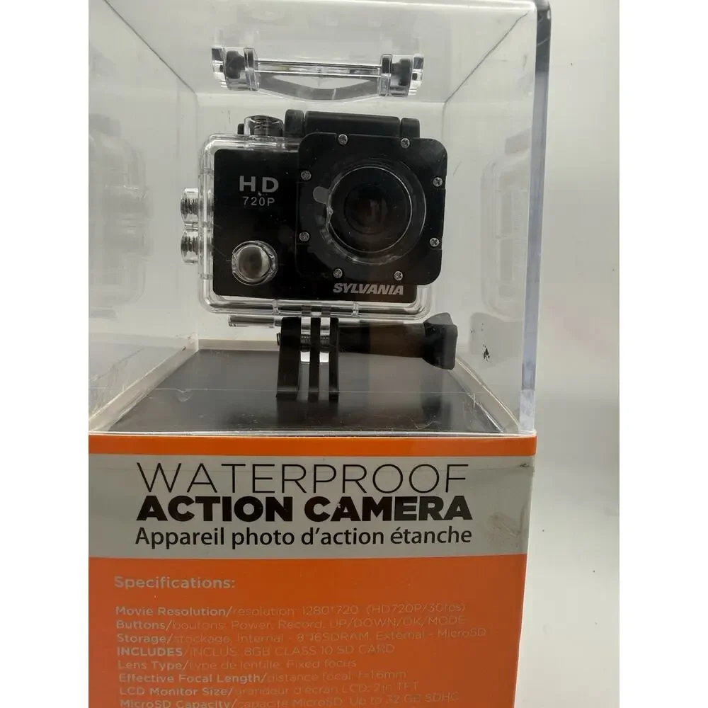 Sylvania 720P Waterproof Action Camera New in Box